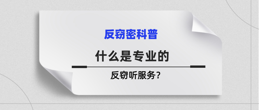 一文读懂：什么是专业的反窃听服务？(图1)